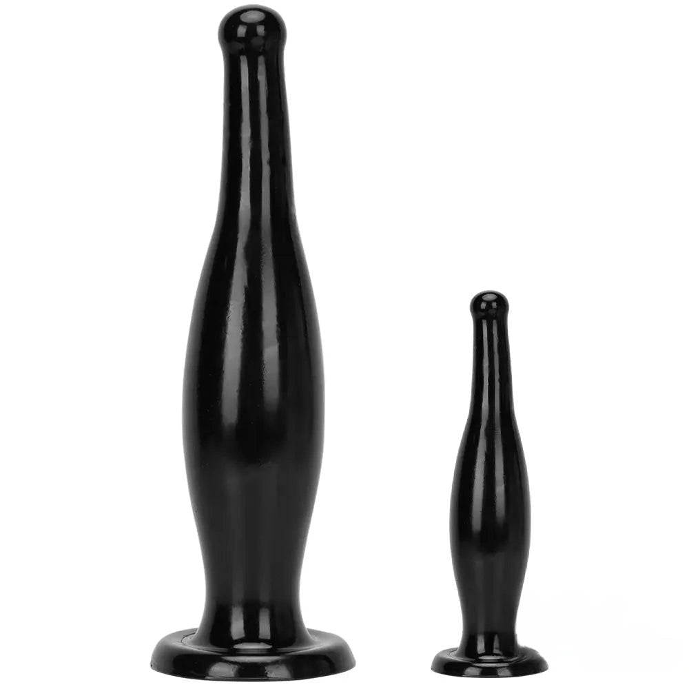 Black tapered pvc anal plug, photo 1