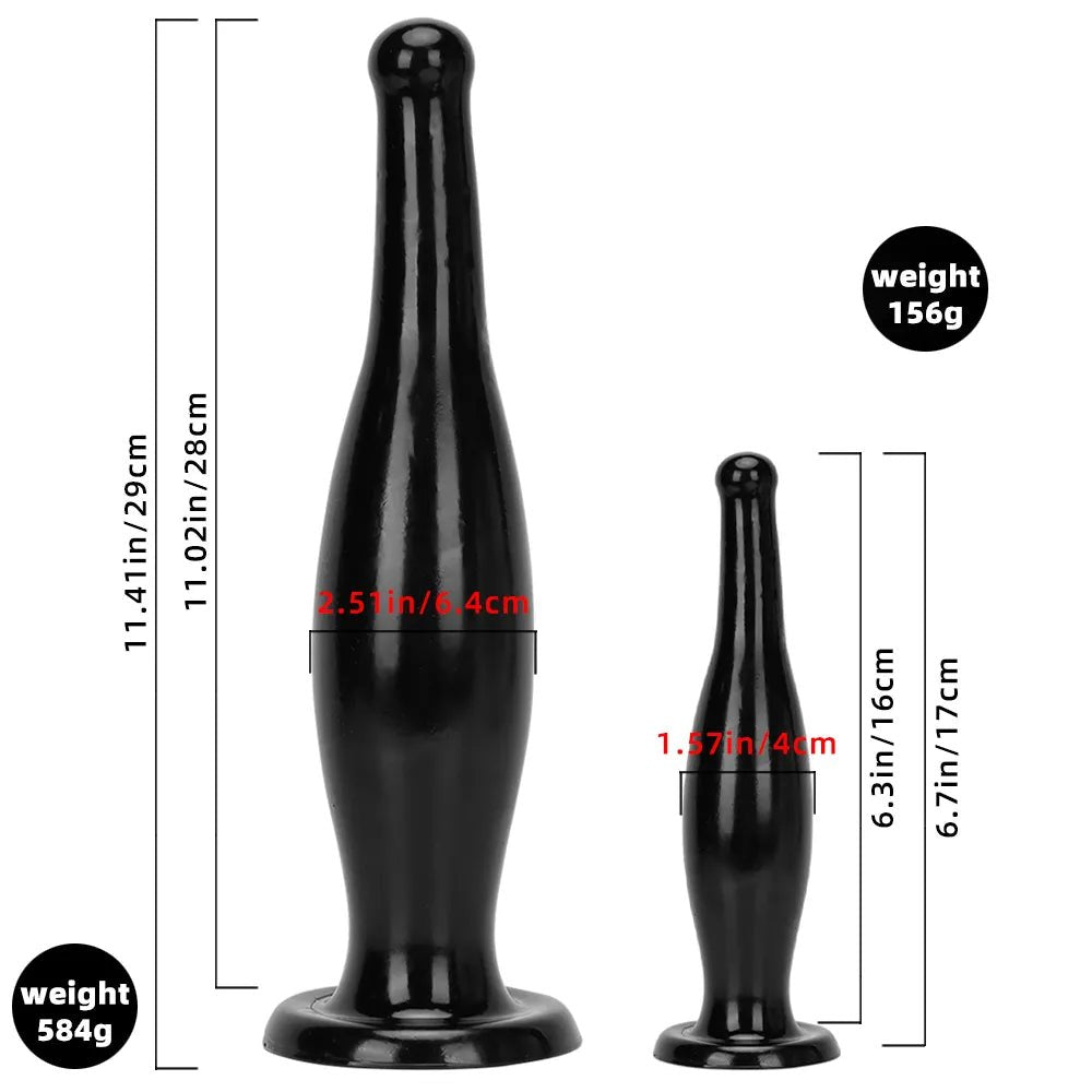 Black tapered pvc anal plug, photo 13