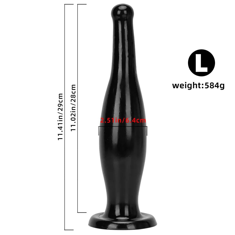Black tapered pvc anal plug, photo 14
