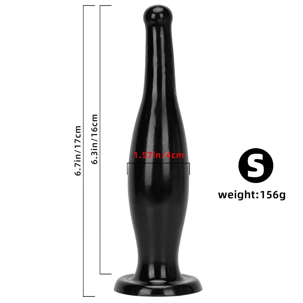 Black tapered pvc anal plug, photo 15