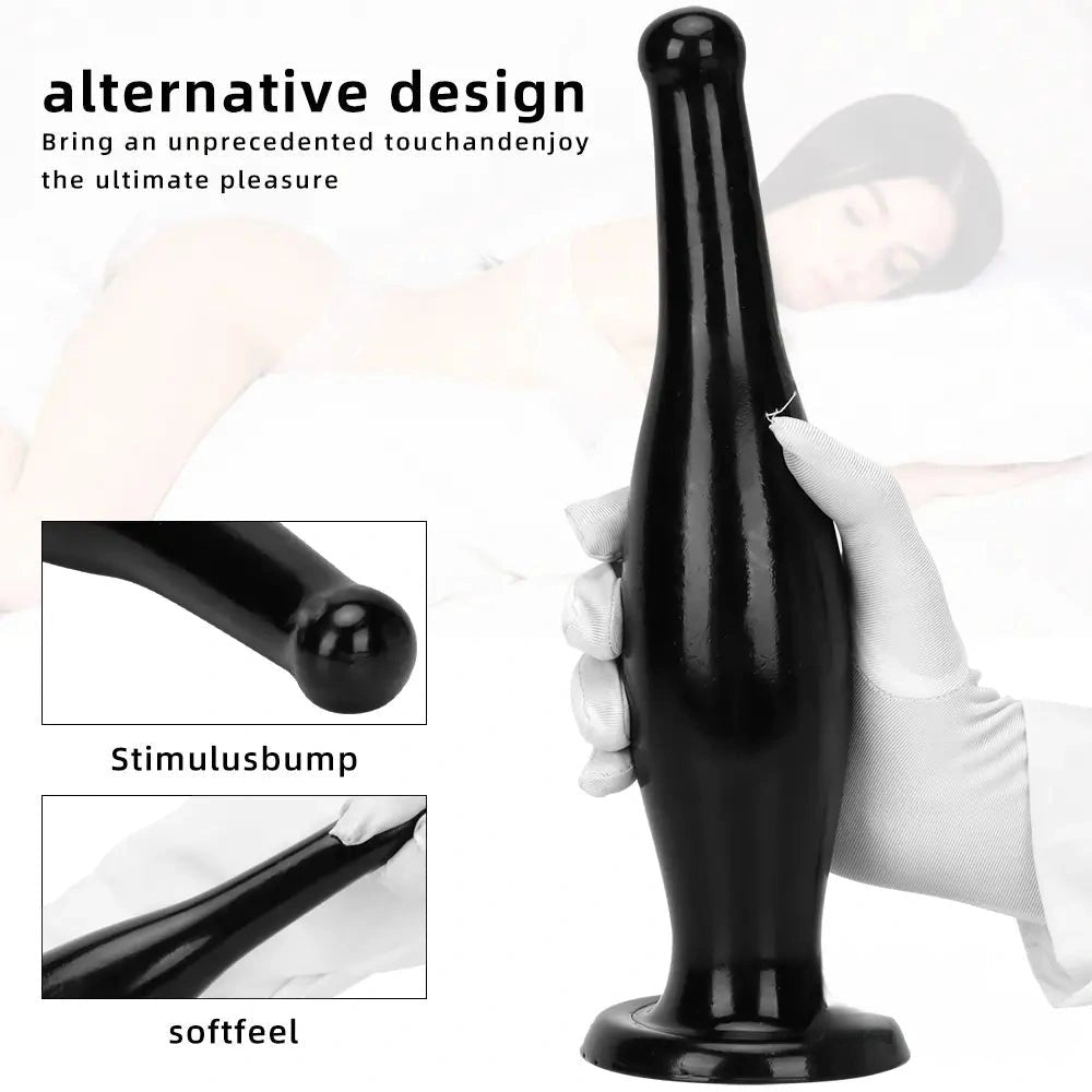 Black tapered pvc anal plug, photo 2