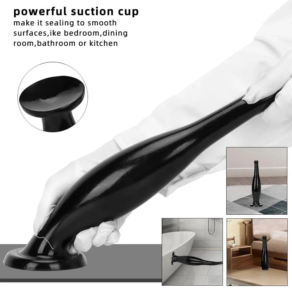 Black tapered pvc anal plug, photo 3
