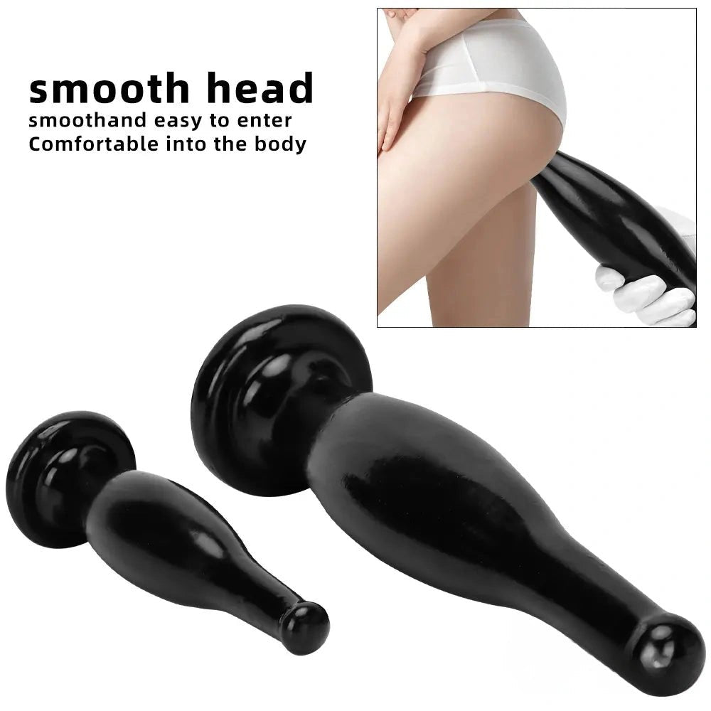 Black tapered pvc anal plug, photo 5