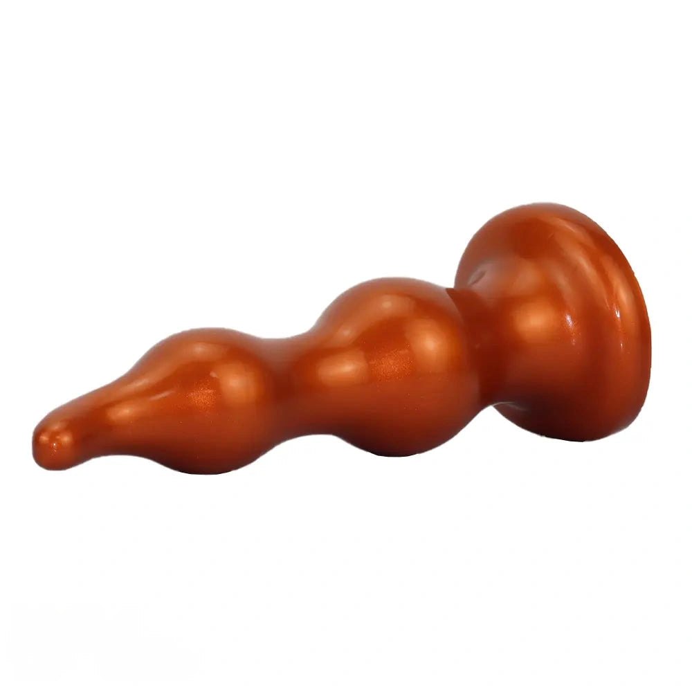 Ribbed tapered silicone anal plug, photo 14