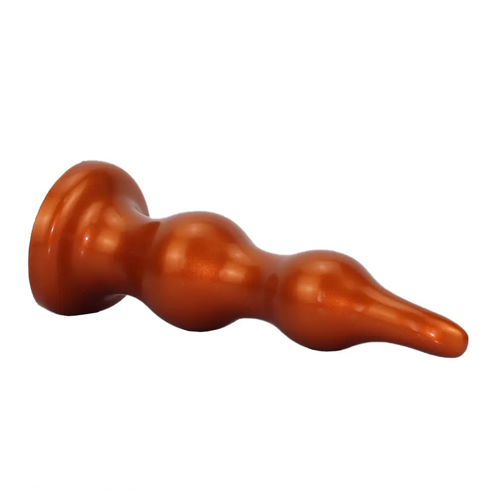 Ribbed tapered silicone anal plug, photo 15