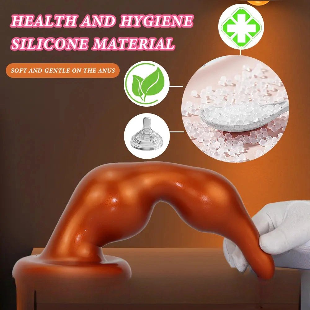 Ribbed tapered silicone anal plug, photo 6
