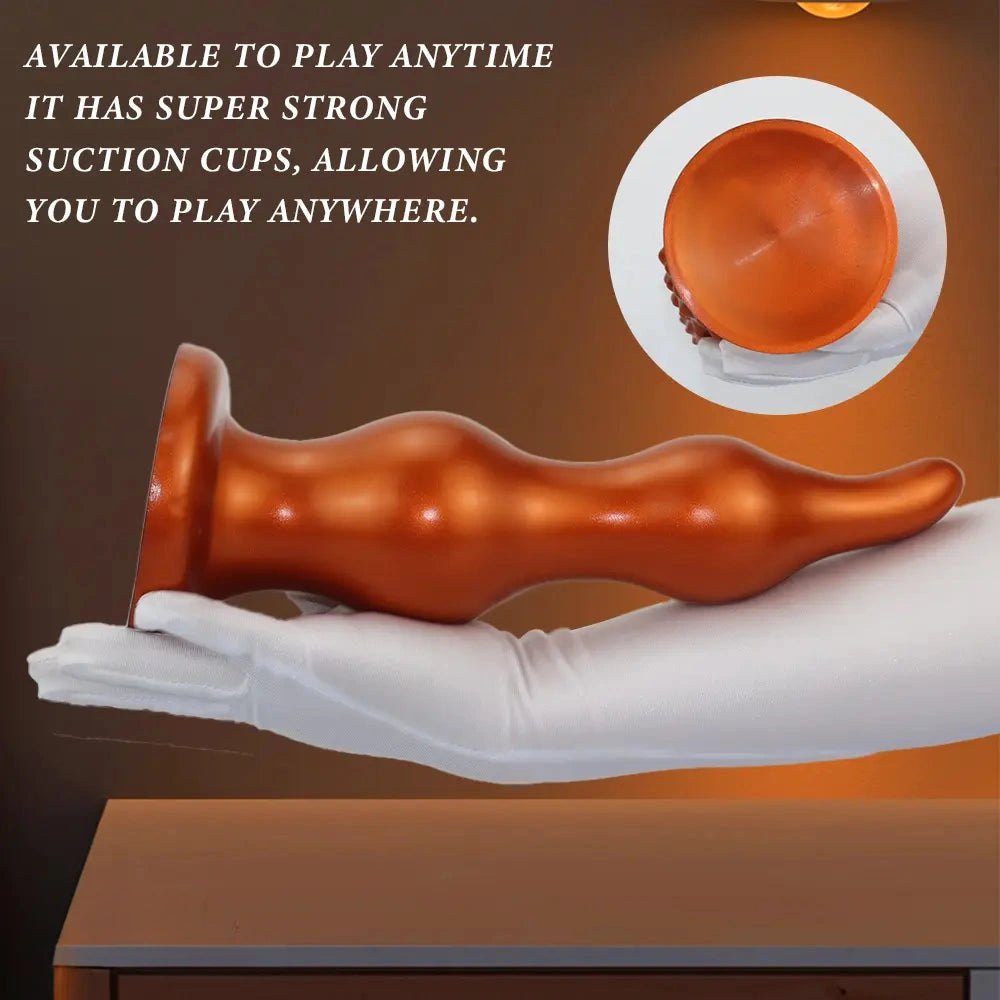 Ribbed tapered silicone anal plug, photo 7