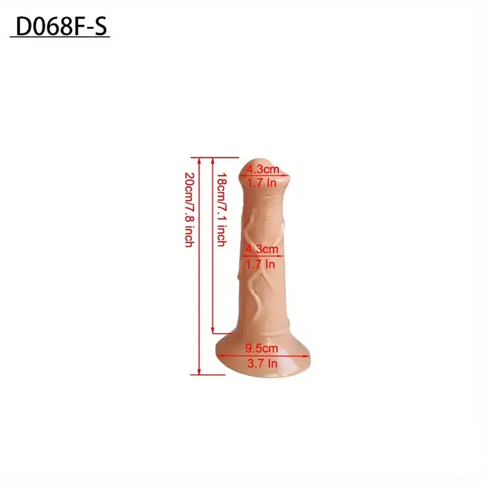 Flesh tapered ridged animal-style dildo