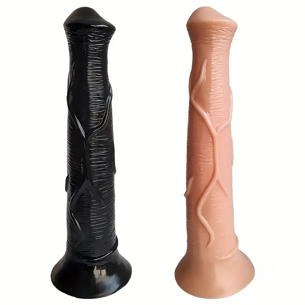 Tapered ridged animal-style dildo, photo 1