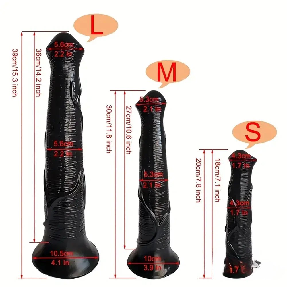 Tapered ridged animal-style dildo, photo 11