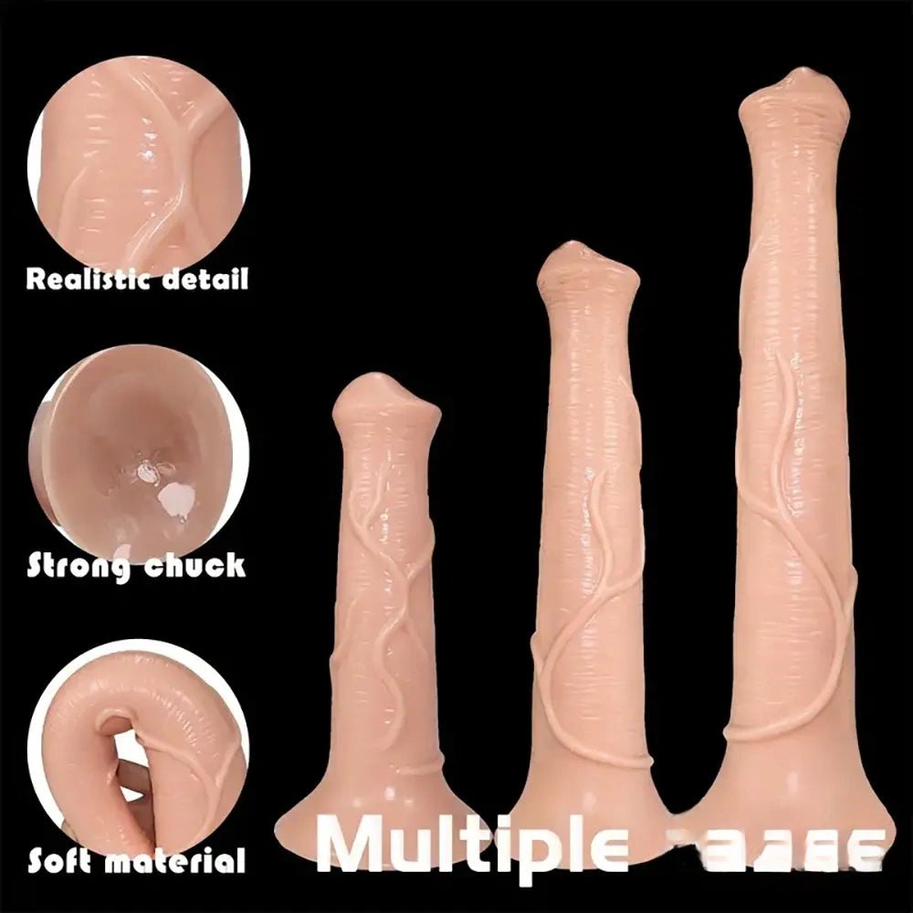 Tapered ridged animal-style dildo, photo 6