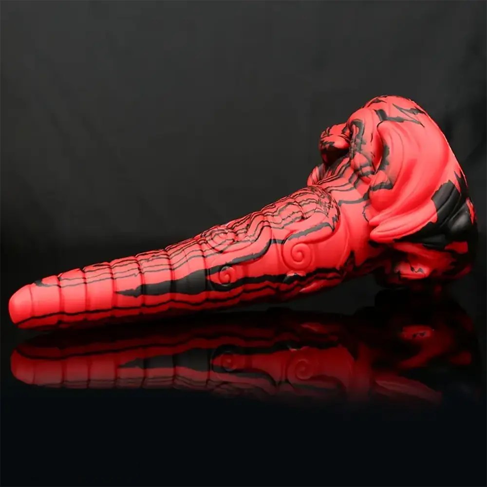 Large tapered silicone anal plug in mixed color, photo 11