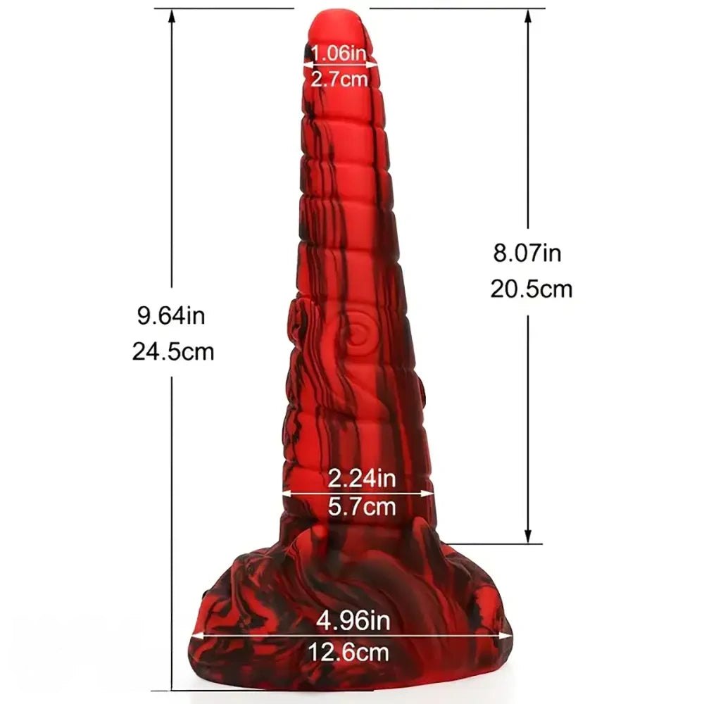 Large tapered silicone anal plug in mixed color, photo 5