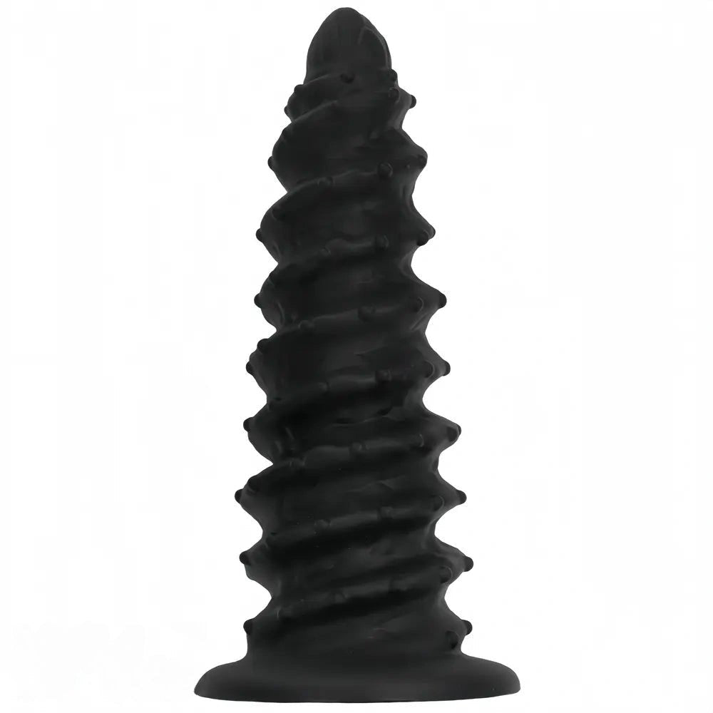 Spiral ribbed silicone dildo, photo 15