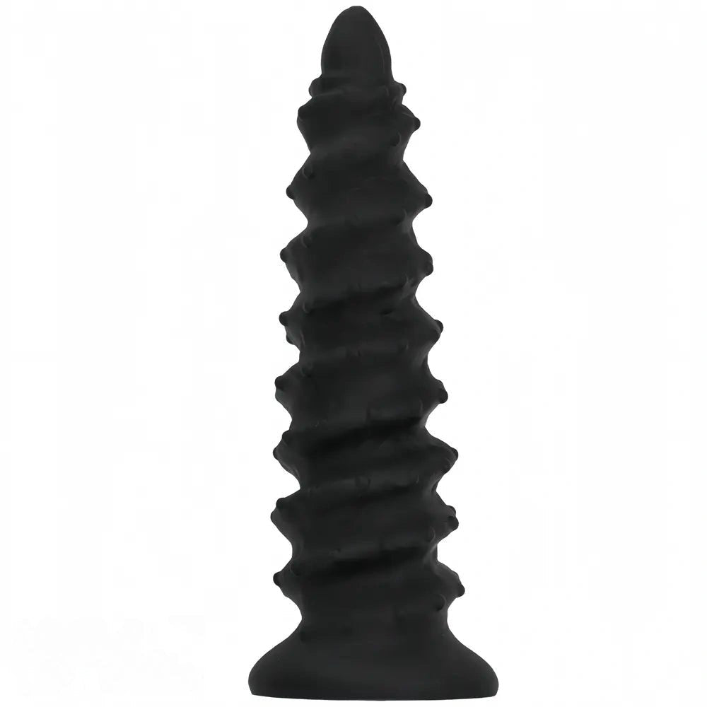 Spiral ribbed silicone dildo, photo 2