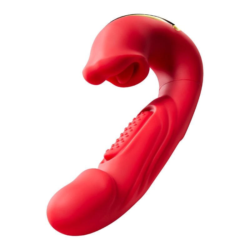 Silicone tapping lip vibrator with insertable arm, photo 7