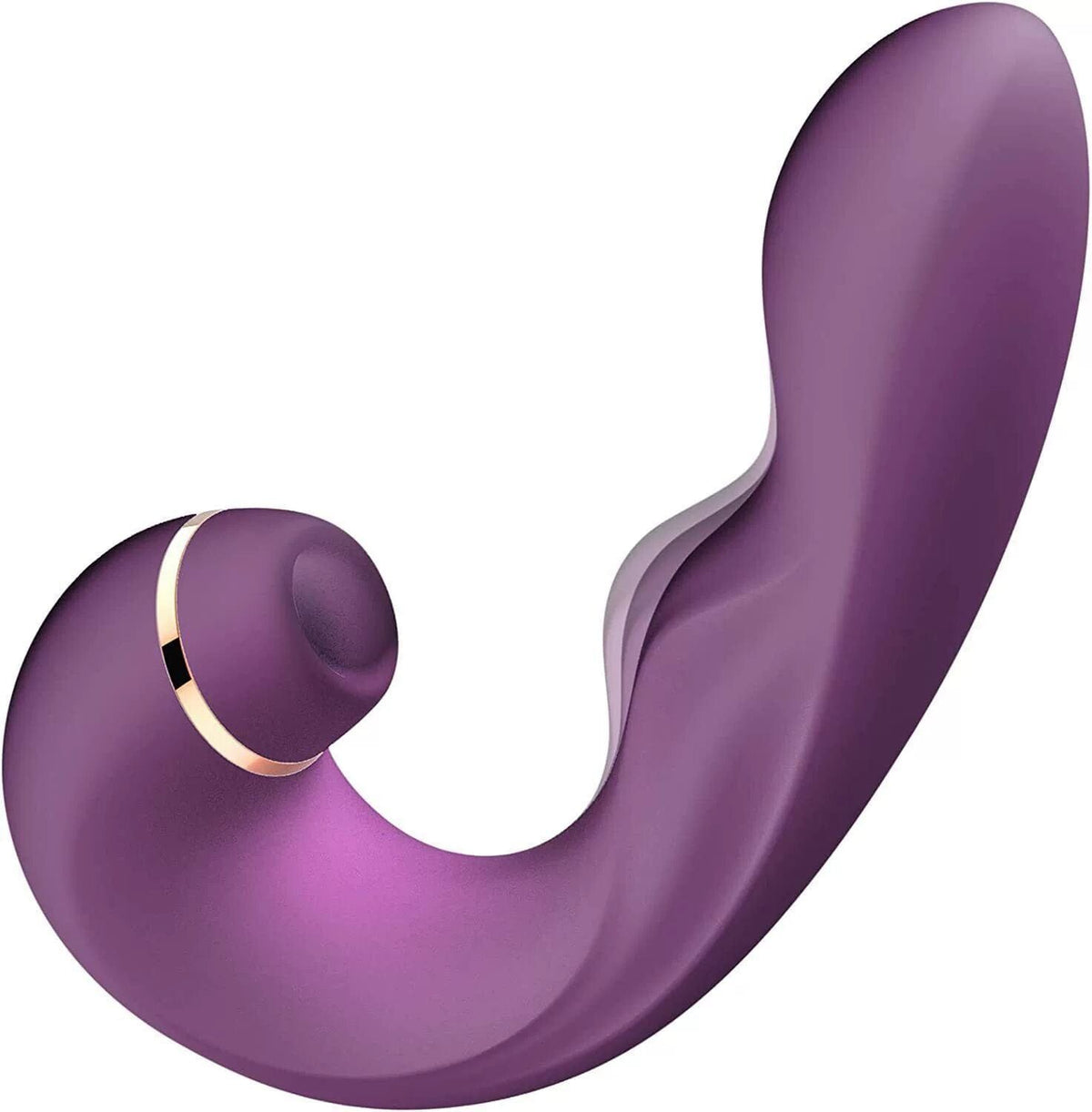 Purple tapping sucking g-spot vibrator