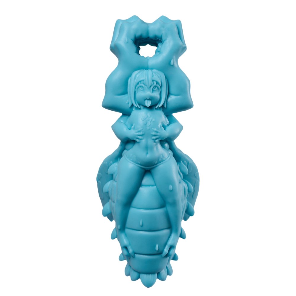 Teal blue monster girl onahole, photo 1