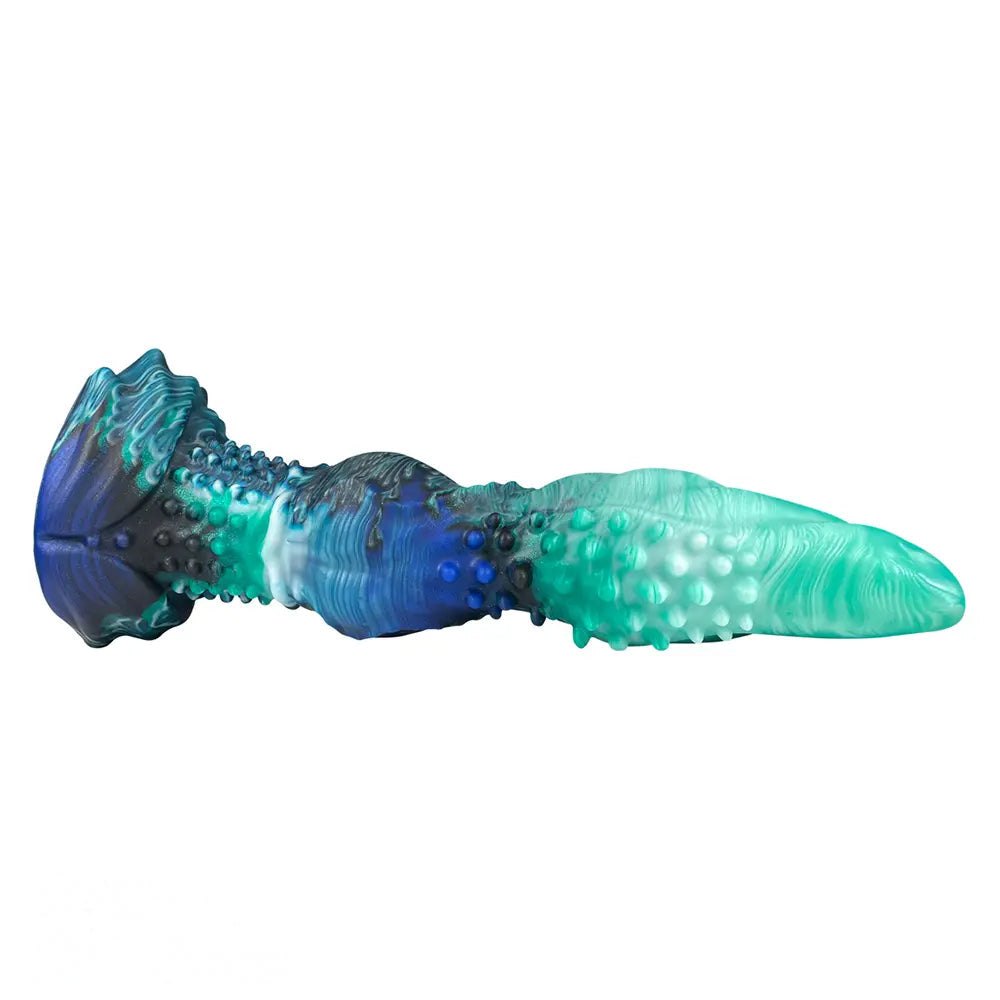 Teal spiked fantasy dildo, photo 7
