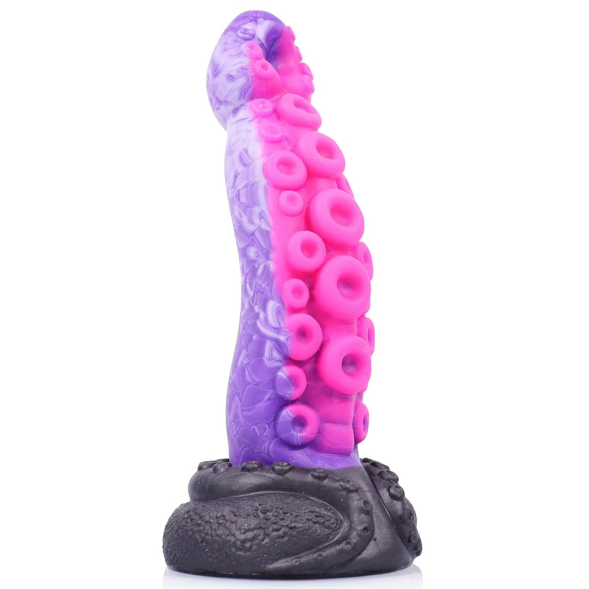 Teal silicone tentacle fantasy dildo with suction cup base, photo 10