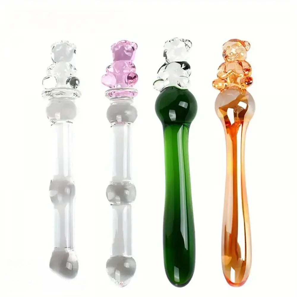 Glass teddy bear massage wand, photo 1