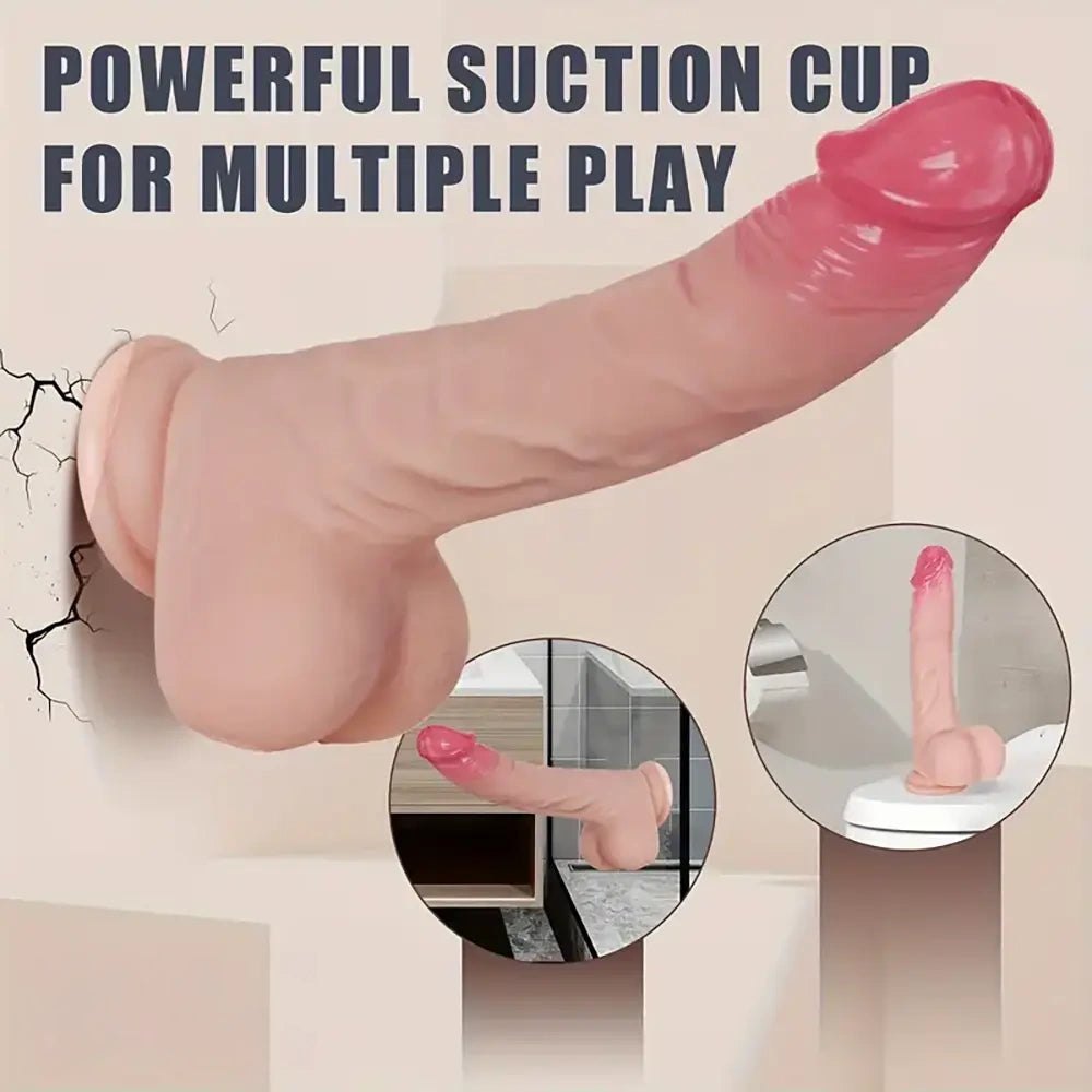 Flesh tone telescopic vibrating dildo, photo 2