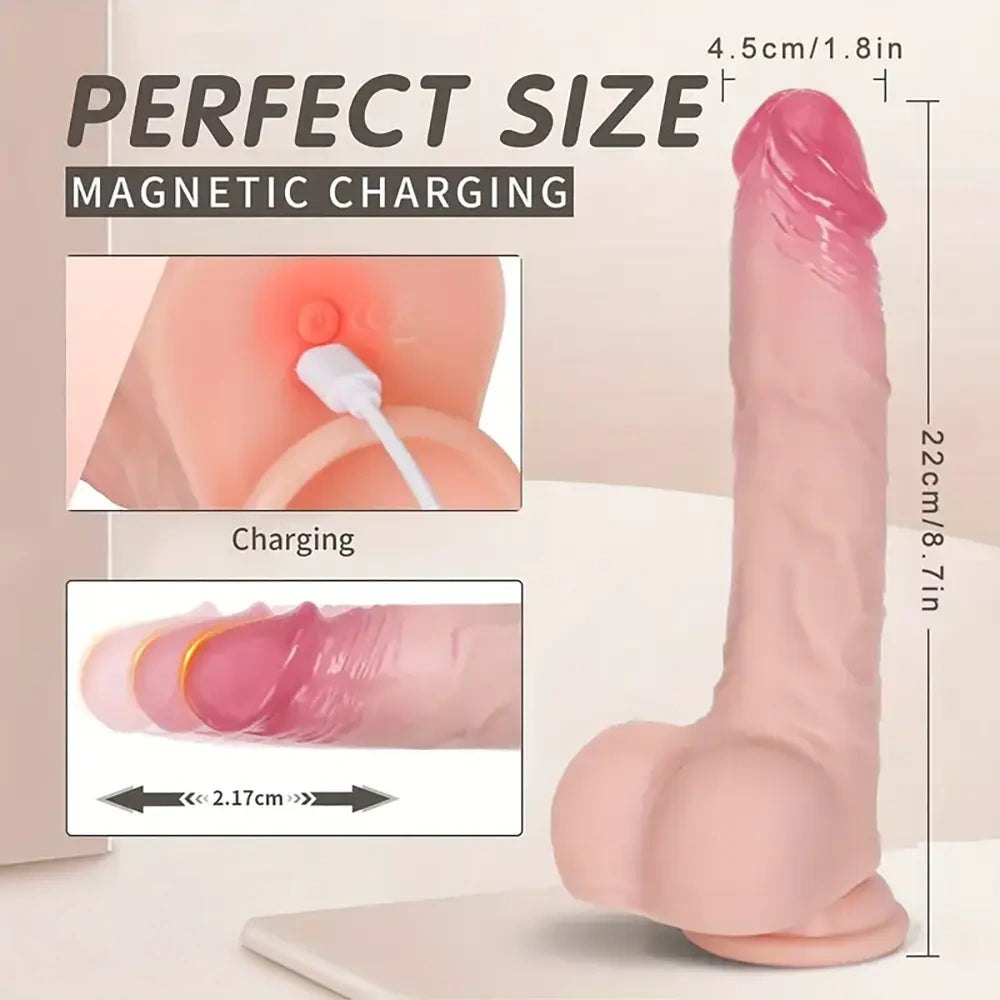 Flesh tone telescopic vibrating dildo, photo 6