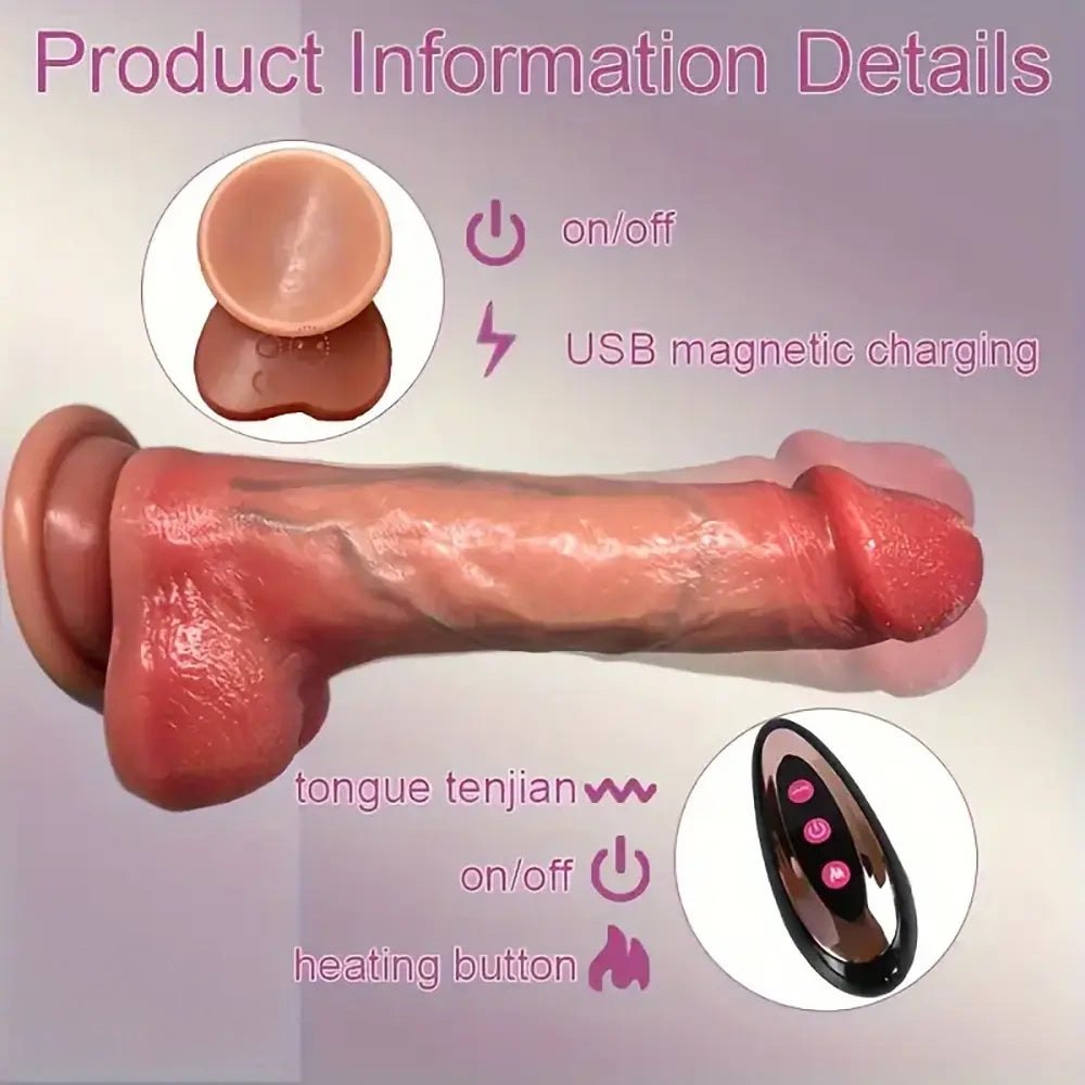Flesh-toned telescopic vibrating dildo, photo 2