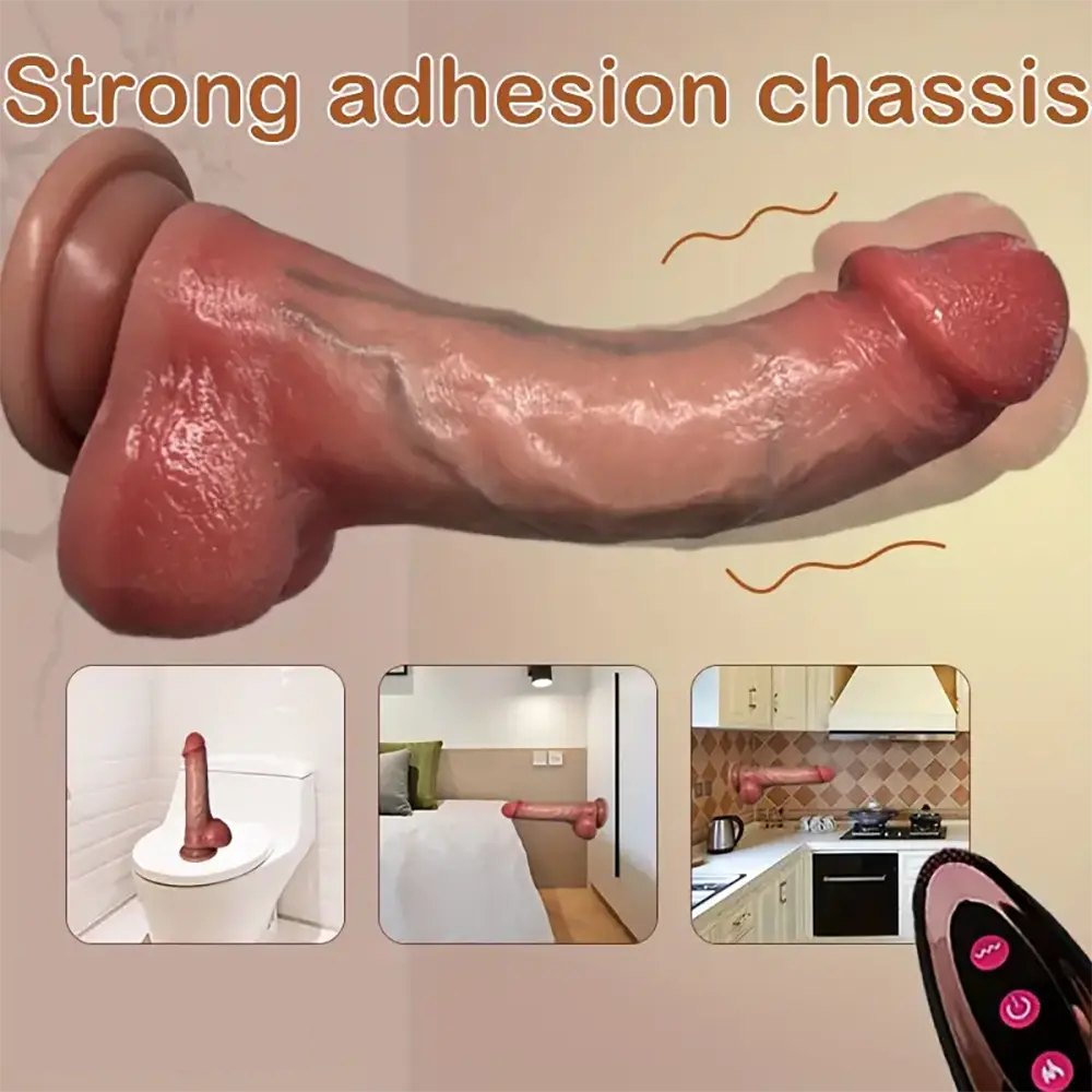 Flesh-toned telescopic vibrating dildo, photo 7