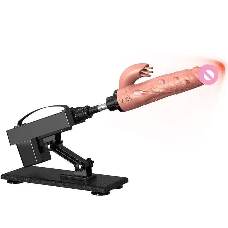 Black telescopic heating sex machine, photo 5
