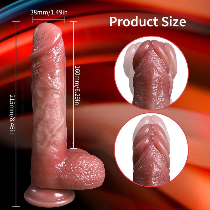 Realistic telescopic rocking dildo, photo 7