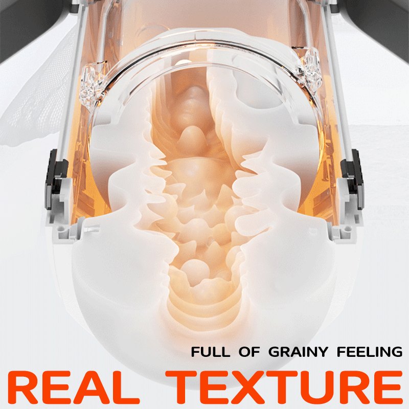 White telescopic sucking male masturbator, photo 4