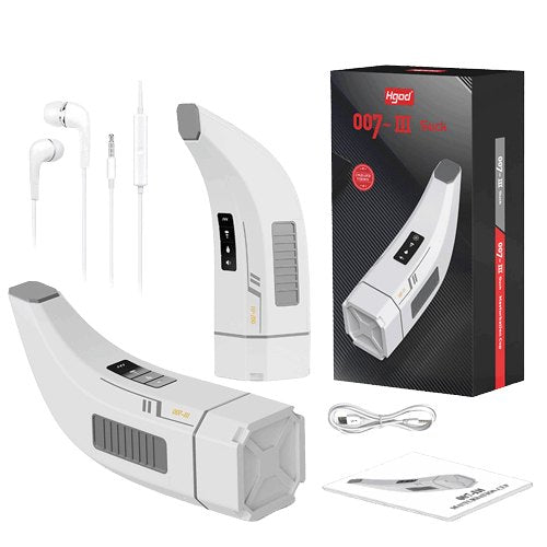 White telescopic male masturbator device, photo 3