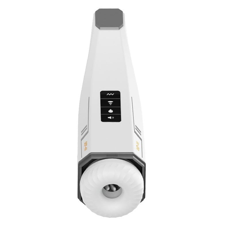 White telescopic male masturbator device, photo 4
