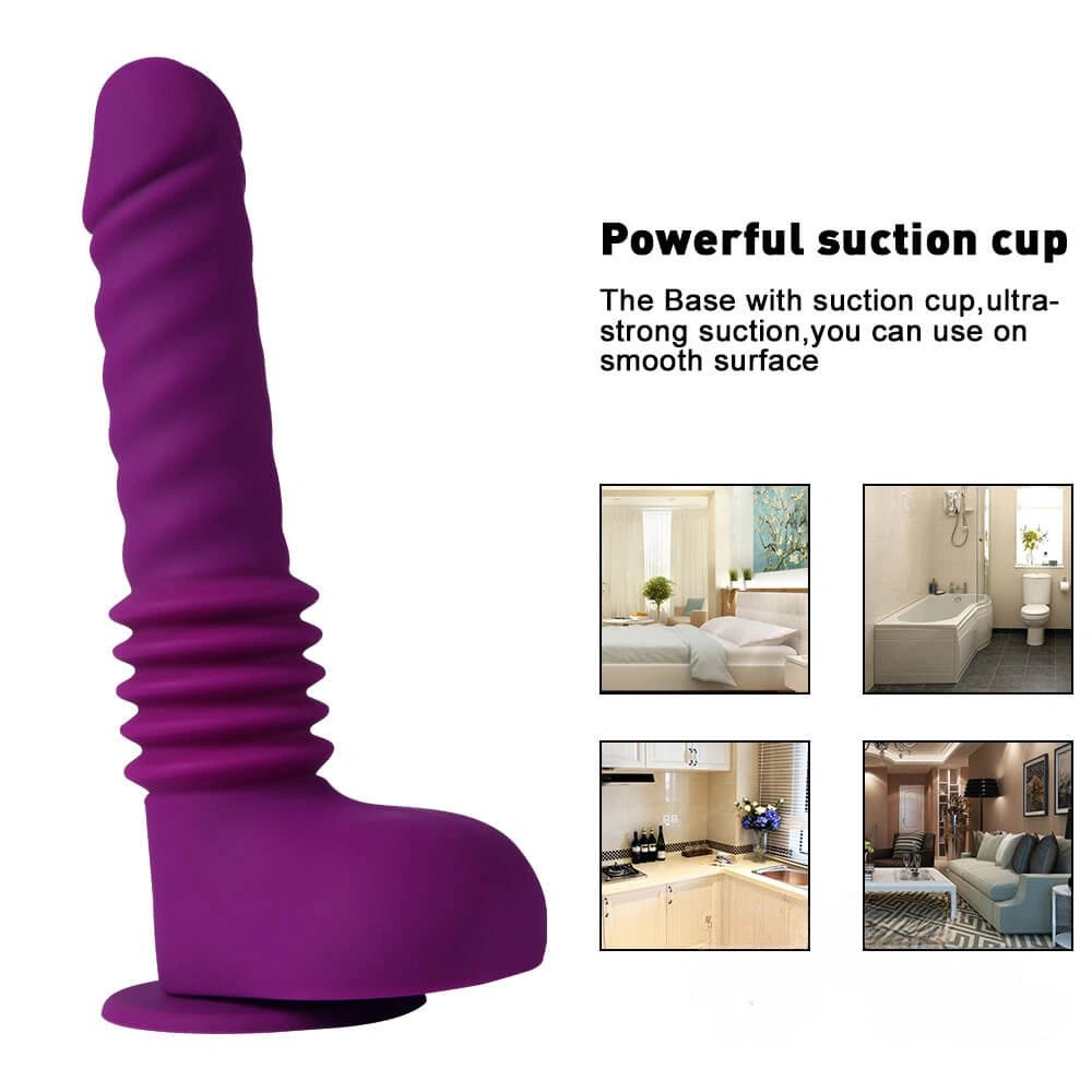 Purple telescoping vibrating dildo, photo 5