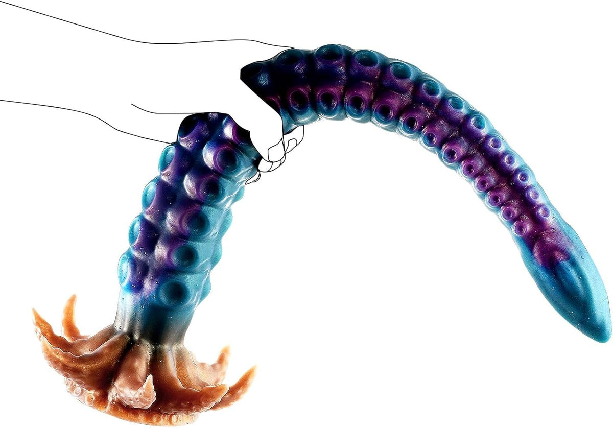 Blue and purple tentacle fantasy dildo, photo 7