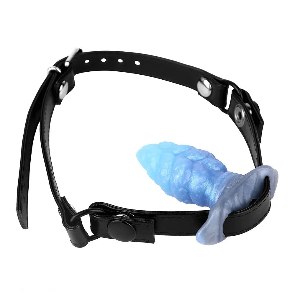 Blue tentacle textured silicone butt plug, photo 18