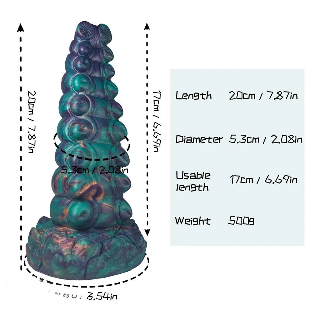 #1 color blocked tentacle fantasy dildo