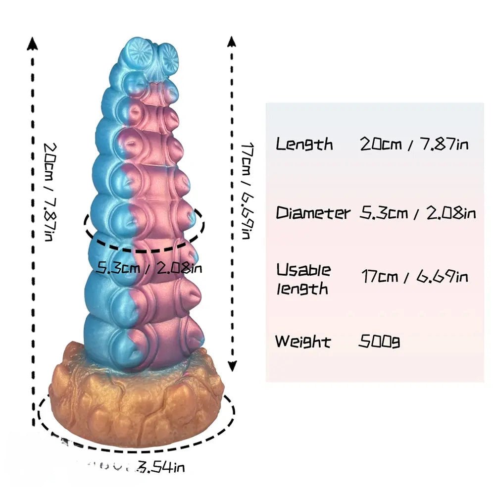 #2 color blocked tentacle fantasy dildo
