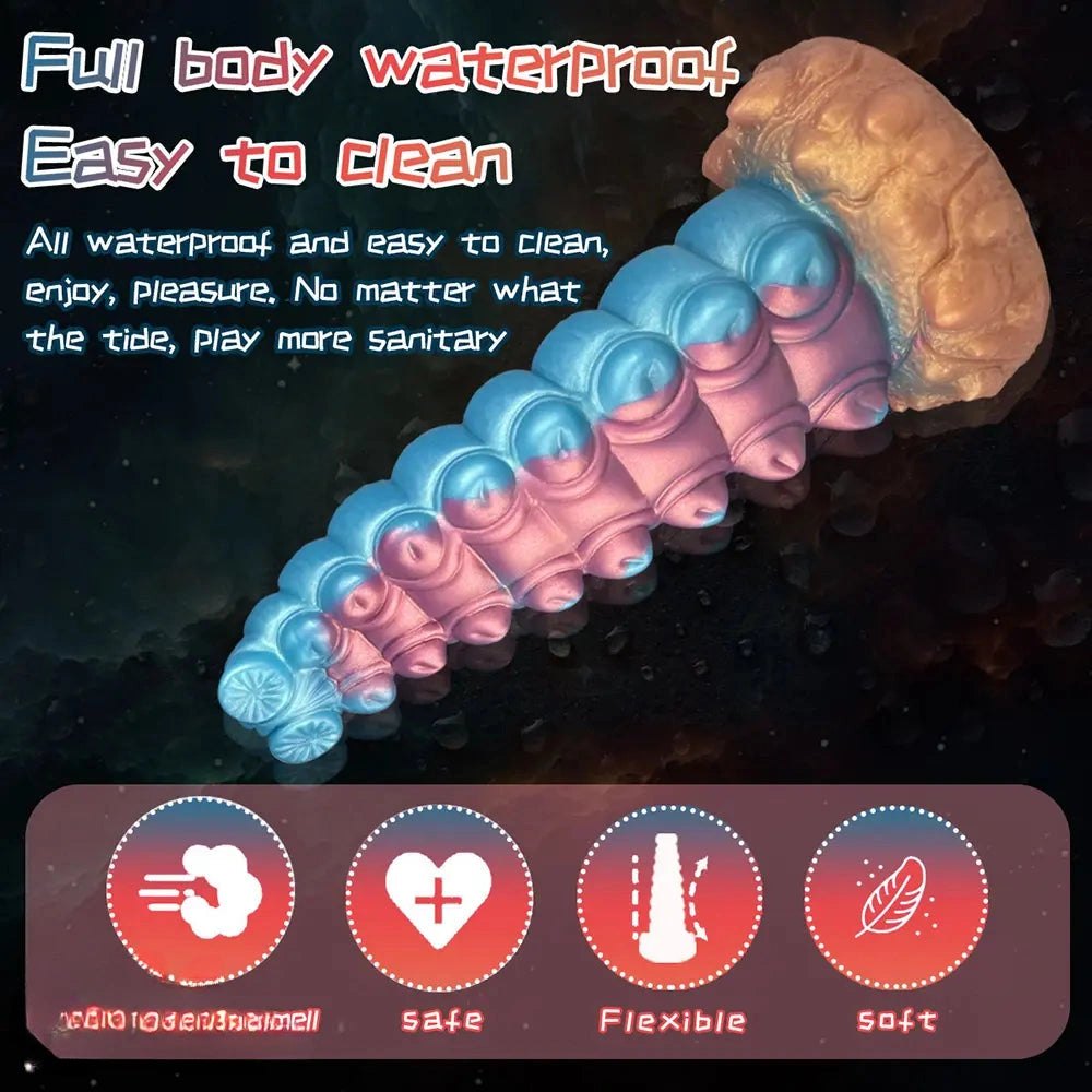 Color blocked tentacle fantasy dildo, photo 6