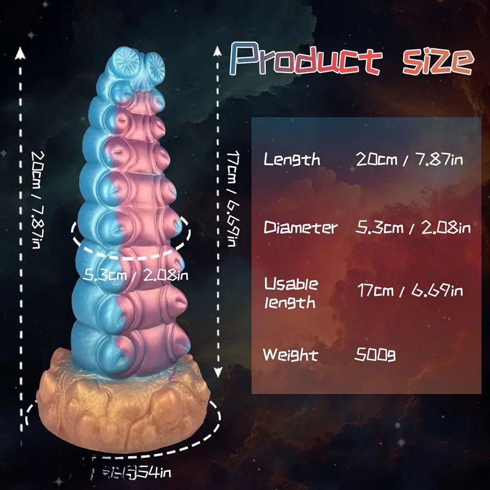 Color blocked tentacle fantasy dildo, photo 9