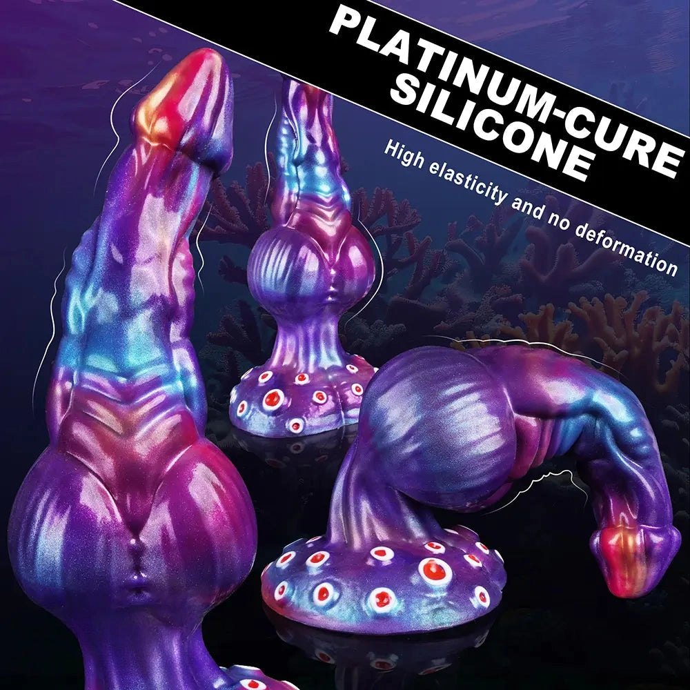 Mixed-color tentacle coral fantasy silicone dildo, photo 5