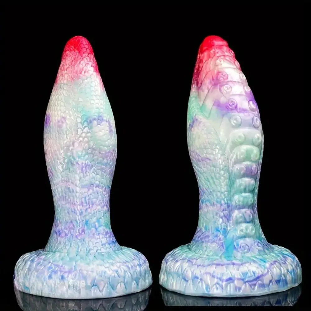 Tentacle textured liquid silicone fantasy dildo, photo 1