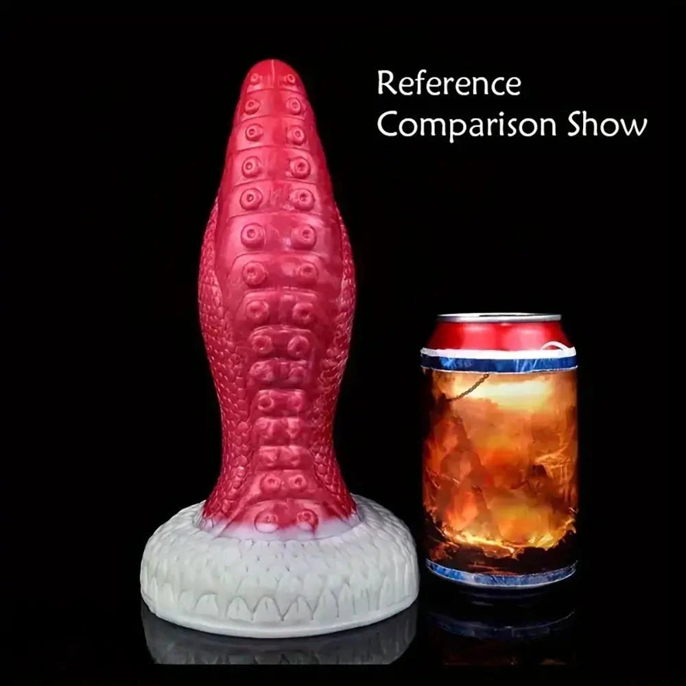 Tentacle textured liquid silicone fantasy dildo, photo 2