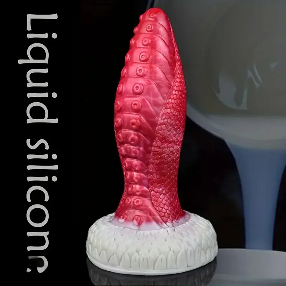 Tentacle textured liquid silicone fantasy dildo, photo 3