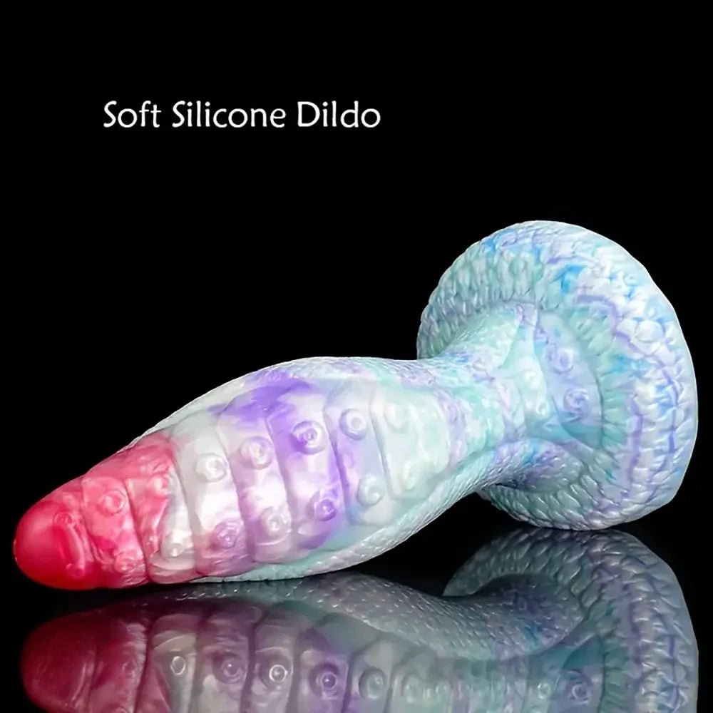 Tentacle textured liquid silicone fantasy dildo, photo 7