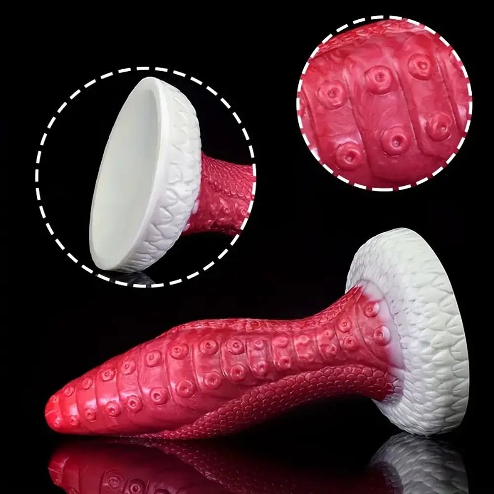 Tentacle textured liquid silicone fantasy dildo, photo 9