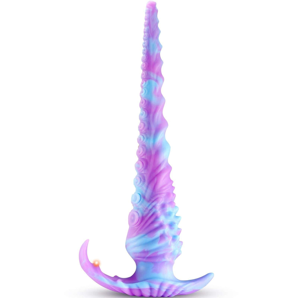 Tentacle-textured fantasy dildo with suction cup base, photo 1