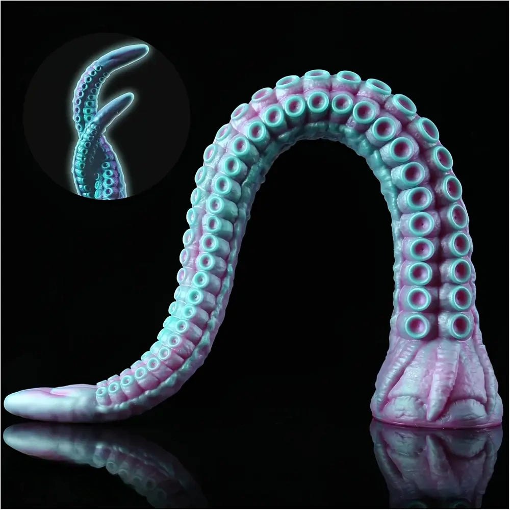 Teal pink tentacle fantasy dildo, photo 1