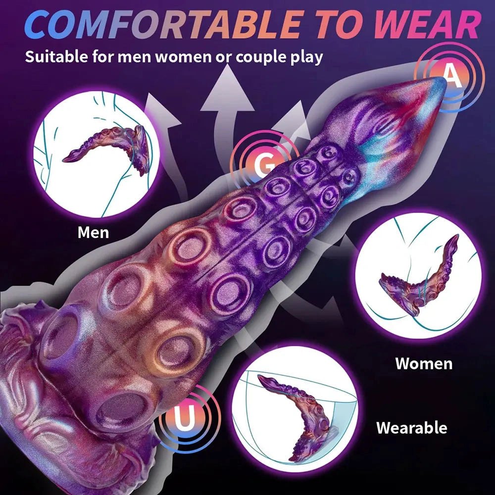 Purple tentacle fantasy dildo, photo 11